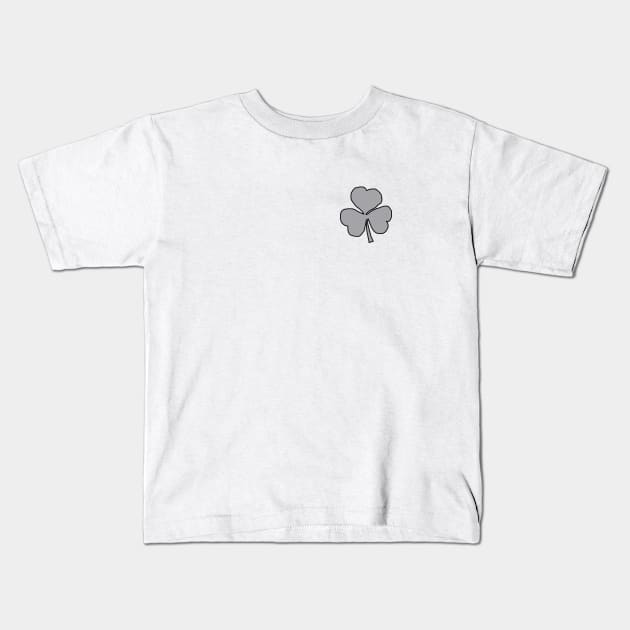 Small Silver Shamrock for St Patricks Day Kids T-Shirt by ellenhenryart